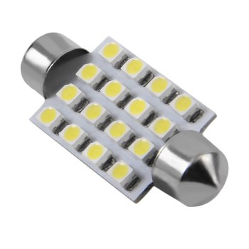 16SMD Car LED Festoon Dome Map Light Bulb White 42mm Car Styling